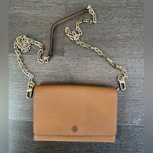 Tory Burch Black Crossbody with Gold Chain